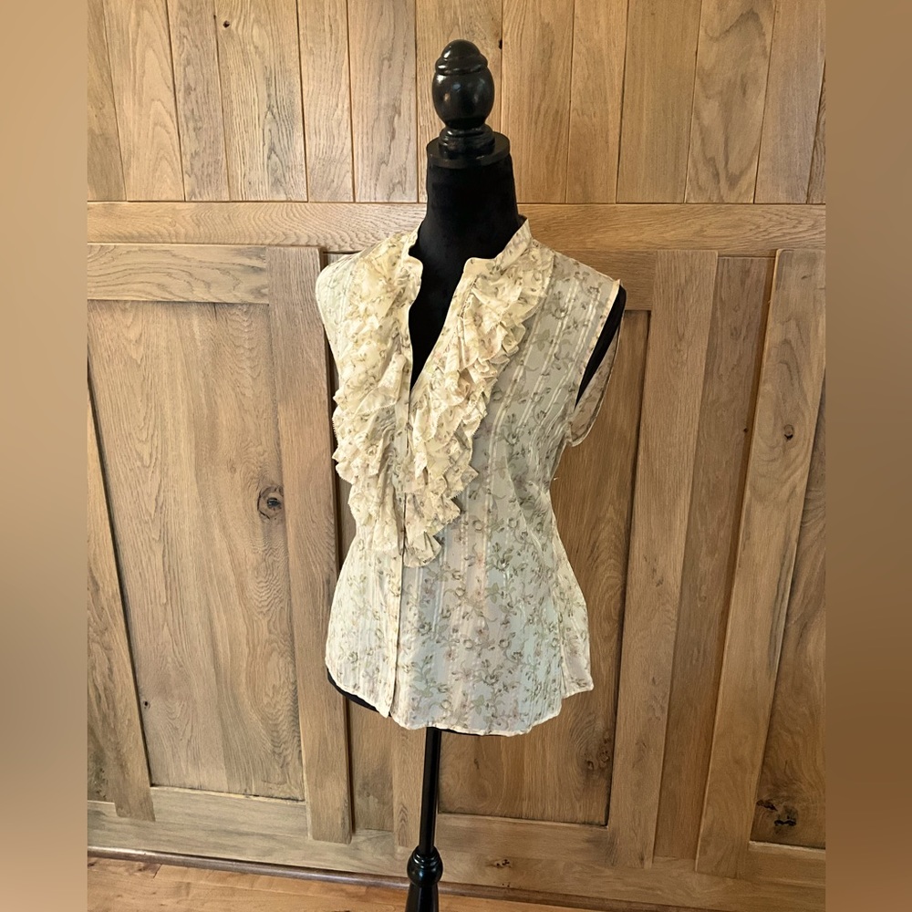 Lauren Ralph Lauren Silk Ruffle Blouse